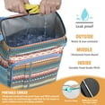 thumbnail image 2 of Bohemian Style Cooler Backpack 26 Cans – Waterproof Leakproof Lunch Backpack with Natural Floral Design for Travel, Work, and Outdoor Use, 2 of 6