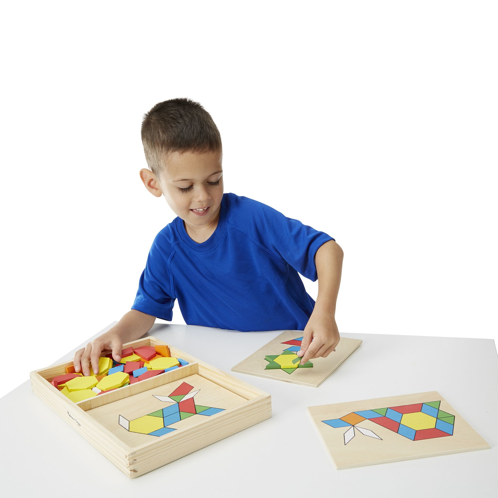 melissa & doug pattern blocks and boards classic toy