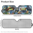 thumbnail image 5 of Uorisanigo Windshield Sun Shade, Hippie Frog Animal Driving Car Sun Shade for Jeep Wrangler JL JLU 2018-2025 & Jeep Gladiator(JT) 2020-2025-Blocks UV Rays Sunshade Visor Shield,Keeps Vehicle Cool, 5 of 7
