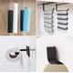 thumbnail image 4 of Soporte para toallas de papel debajo del gabinete, estante multiusos de acero inoxidable negro mate, fácil de instalar, ahorra espacio para el baño de la cocina, soporta hasta 6 libras, soporte para, 4 of 5