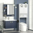 thumbnail image 3 of Ktaxon Over the Toilet Bathroom Storage Spacesaver, Freestanding Bathroom Cabinet with Double Doors and Adjustable Shelves, White Finish, 3 of 10