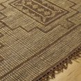 thumbnail image 4 of BoutiqueRugs Batya Contemporary Geometric Medallion Jute Area Rug - Modern Hand Woven Natural Fiber Carpet for Living Room, Bedroom, Dining Room - Beige, Dark Red - 8' x 10', 4 of 5