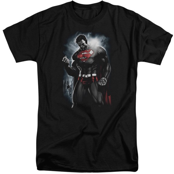 Superman Light Of The Sun Adult Tall T-Shirt Black