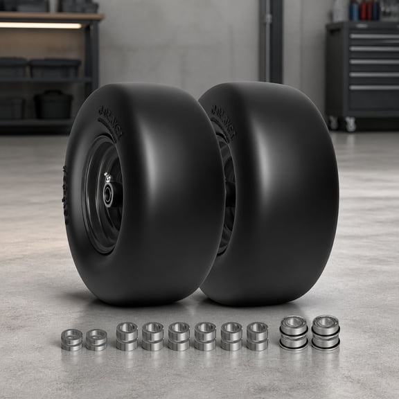 13x6.50-6 Flat Free Zero Turn Lawn Mower Tires, 500lb Load Capacity, Set of 2