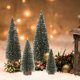 thumbnail image 3 of Mini árbol de Navidad, pequeño pino con bases de madera para decoración de mesa de hogar, fiestas navideñas (verde, 4 piezas), 3 of 4