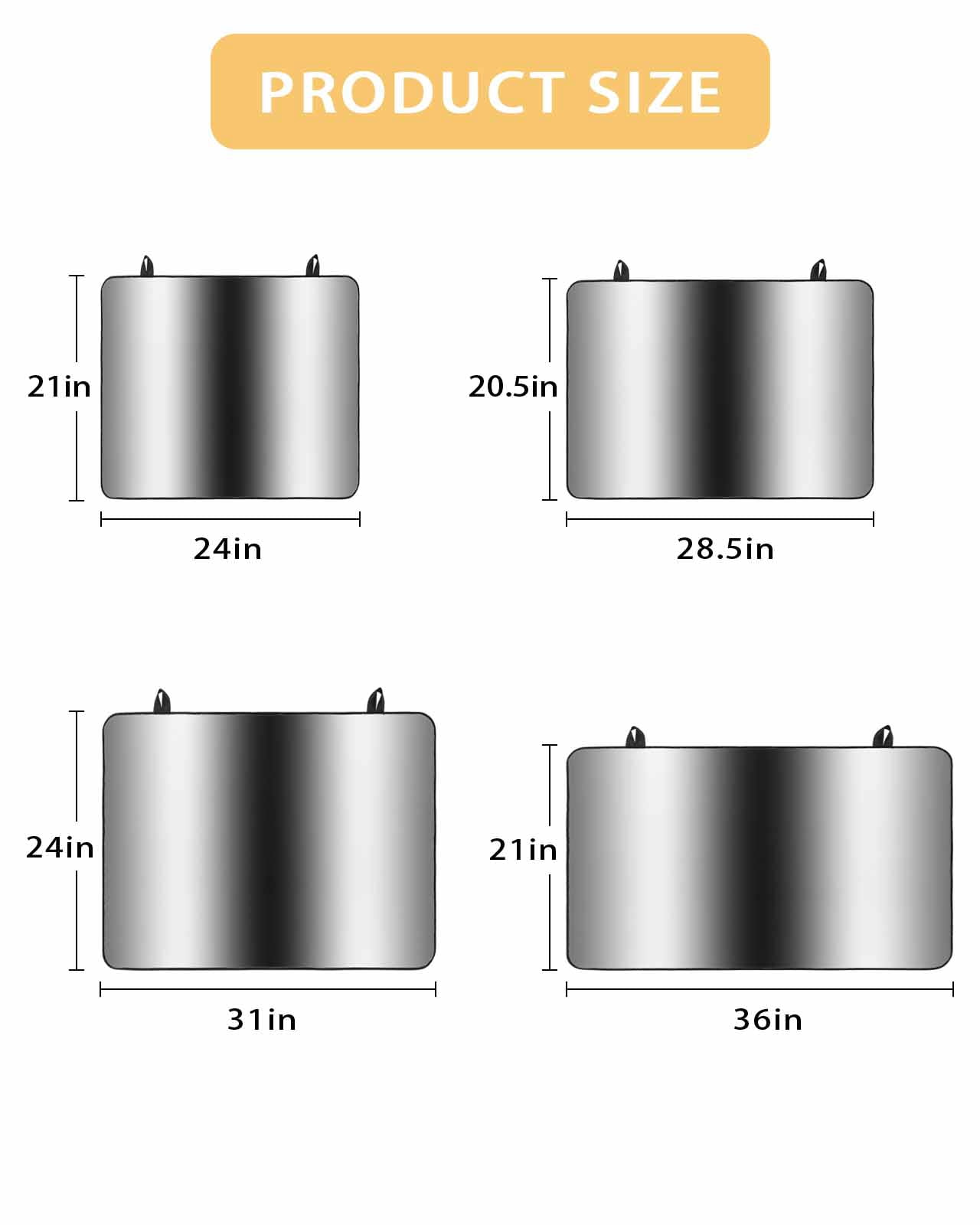 nqOlkjepod Large Induction Cooktop Protector Mat 24"x21", Gray Black Stove Top Covers for Electric Stove, Modern Gradient Geometric Decorative Stove Burner Cover Mats, Glass Top Stove Cover