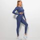 thumbnail image 1 of Conjunto de 2 piezas para mujer, ropa de gimnasio, Sujetador deportivo de Yoga sin costuras, Top corto, mallas de cintura alta, ropa deportiva para Fitness, trajes de entrenamiento para mujer, 1 of 5