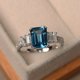 thumbnail image 1 of Elegant Silver Plated Princess Cut Gemstone Rings for Women - Perfect for Engagement and Wedding Rings, 1 of 4