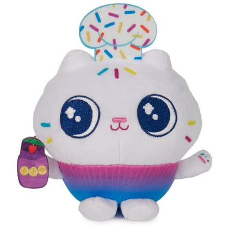 DREAMWORKS GABBY'S DOLLHOUSE, Celebration Series 6-Inch Tall Cakey Cat Plushies, Stuffed Animal Kids Toys for Girls & Boys Ages 3 and Up