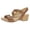 Tan, variant on Trinity Wedge Sandal for Women  Contoured Footbed for All-Day Comfort and Support  Hook & Loop Strap with Buckle Detail  Lightweight Rubber Outsole Tan 8.5-9 M US