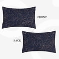 thumbnail image 4 of Bixox Gloss Outline Navy Dark Blue Printed Pillow Protector,Super Soft Ideal for Home,Guests,Rentals - 20"x30", 4 of 8