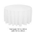 thumbnail image 2 of Greenadscape Round White Polyester Tablecloth for 1Pcs 78.7x78.7in, 2 of 8