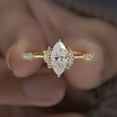 thumbnail image 6 of Cora Jewellery Vintage Style 1.0CT Marquise Cut Engagement Ring for Women, 10K Yellow Gold, 10 US, 6 of 9