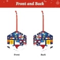 thumbnail image 2 of KLL The Map Of United States Pattern Acrylic Christmas Ornaments,1 PCS Xmas Tree Decor with Ribbon 3" Christmas Décor Christmas Pendant for Hanging on Tree & Party Favors-Hexagon, 2 of 7
