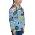 thumbnail image 3 of Rateoe Pirate Marine Animals Pattern Boys Hoodie, Youth Pullover Hooded Sweatshirt, Kangaroo Pocket Hoodie for Kids-Small, 3 of 6