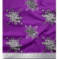 thumbnail image 1 of Soimoi Tissu Satin Modal Imprimé Floral au Mètre 42 Pouces de Large, 1 of 3