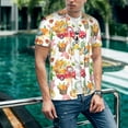 thumbnail image 6 of KLL Autumn Harvest Truck for Men's Baseball Shirts,Short Sleeve Casual Shirts Button Down Shirt for Men Beach Summer Wedding Shirt-Medium, 6 of 7