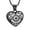 black, variant on Heart Cremation Jewelry Sunflower Urn Necklace for Ashes Stainless Steel Ashes Pendant for Women Men Keepsake Necklace Memorial Ashes Jewelry