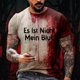 thumbnail image 2 of Halloween T Shirt Men's Casual Round Neck Blood Splatter Pattern Tops Horror Bloody Printed Short Sleeve Tops 3XL, 2 of 5
