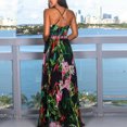 thumbnail image 2 of SHCKE Women's Summer Maxi Dress Floral Print Sleeveless Spaghetti Strap Beach Long Dresses, 2 of 3