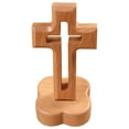 thumbnail image 1 of Figuras coleccionables de adorno de cruz Crucifijo para decoración del hogar base en forma de flor, 1 of 8