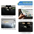 thumbnail image 2 of Farmers Market Car Windshield Sun Shade Foldable Car Front Window Visor Heat and UV Protection 55x27.6, 2 of 8