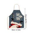 thumbnail image 2 of Clearance! Christmas Apron Adult Santa Linen Apron Xmas Holiday Decorative Costume Accessory, 2 of 2