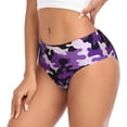 thumbnail image 5 of Women Bikini Underwear Purple Camouflage Ladies Panties Hipster Briefs Undies Small, 5 of 6