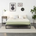 thumbnail image 3 of 10-pulgada low tamaño completo-size marco de cama heavy-duty metal platform mattress foundation no necesita colchón base noise-free non-slip fácil montaje (negra), 3 of 7