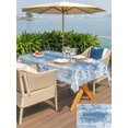 thumbnail image 5 of Outdoor Tablecloth with Umbrella Hole for Patio/Picnic/Party/Camping, Blue Coastal Nautical Waterproof Table Cloth Rectangle Table Cover Washable, Summer Ocean Sea Waves Starfish Coral (60"x 102"), 5 of 8