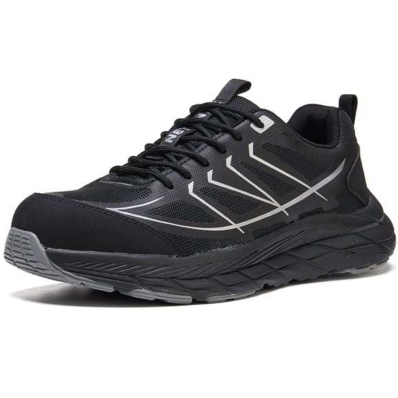 Netanac Steel Toe Shoes for Men, Lightweight Wide Work Shoes,Comfortable Breathable Safety Sneakers,Durable Soft Sole,721,Size9.5
