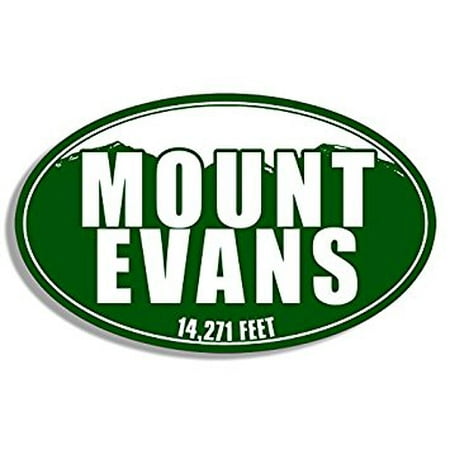 Green Mountain Oval MOUNT EVANS Colorado Sticker Decal (co rv mt logo) 3 x 5 (Best Places To Rv In Colorado)
