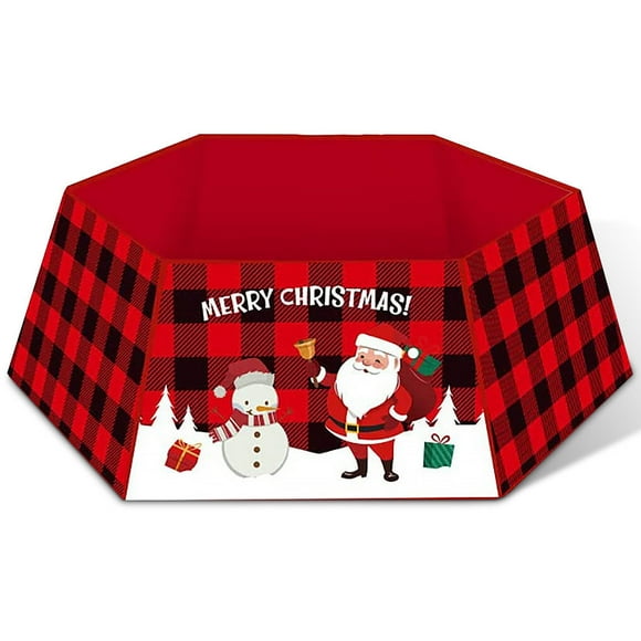 Merry Christmas Tree Collar Snowflakes Wrap Decoration Rustic Xmas Ring Party Indoor Outdoor Floor Skirt Festival Decoration Craft Gift New 003