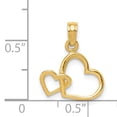 thumbnail image 4 of Primal Gold 14 Karat Yellow Gold Intertwined Double Heart Pendant, 4 of 6