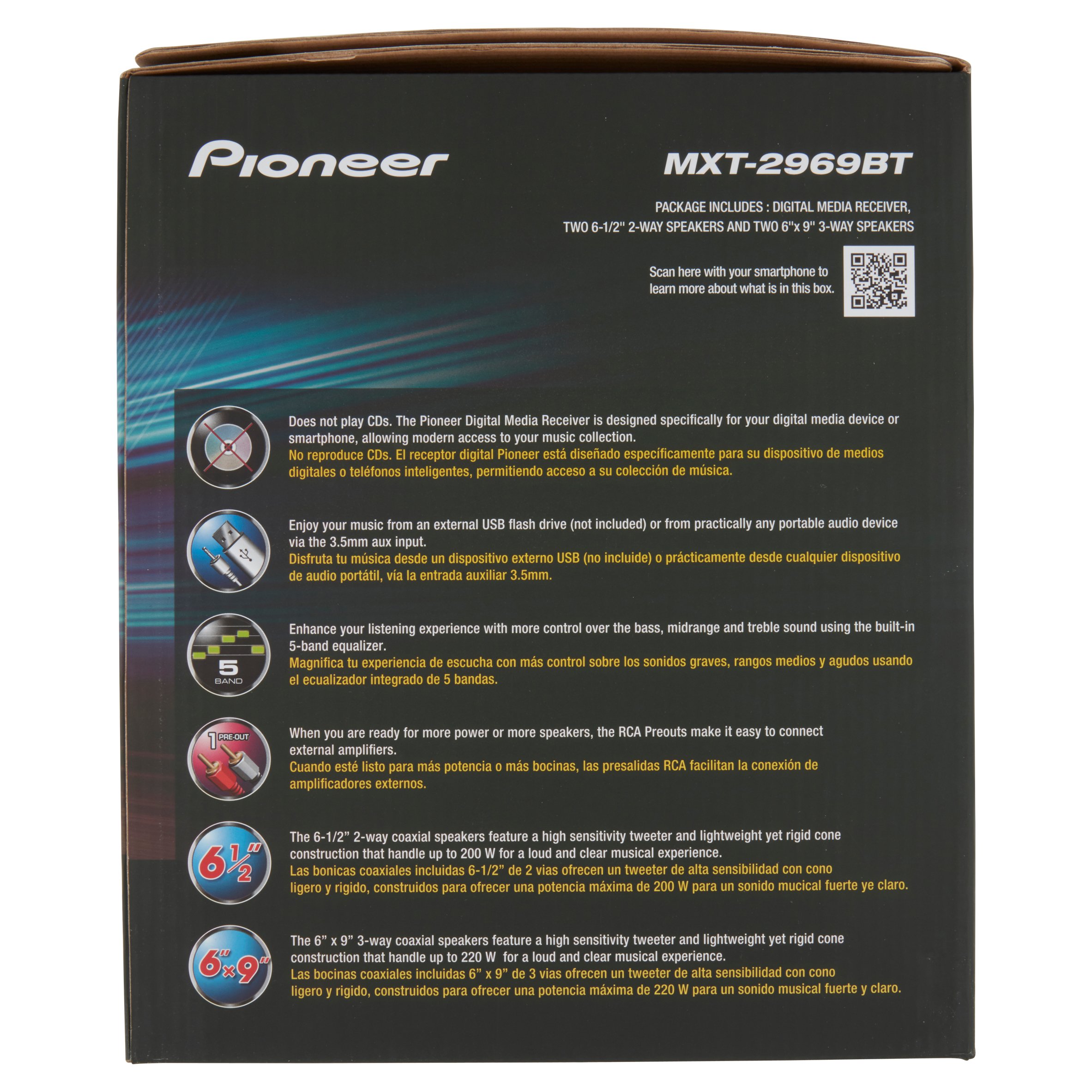 Pioneer 4 Speaker Car Audio System Package - image 4 of 5