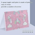 thumbnail image 3 of Yayeee Toggle Light Switch Wall Plate 3-Gang 6.37"x4.48" Decorative Outlet Cover, Ice Cream Rainbow Pattern, 3 of 7
