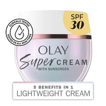 Olay Face Cream Super Serum Cream Lightweight Face Moisturizer SPF 30, 1.7oz
