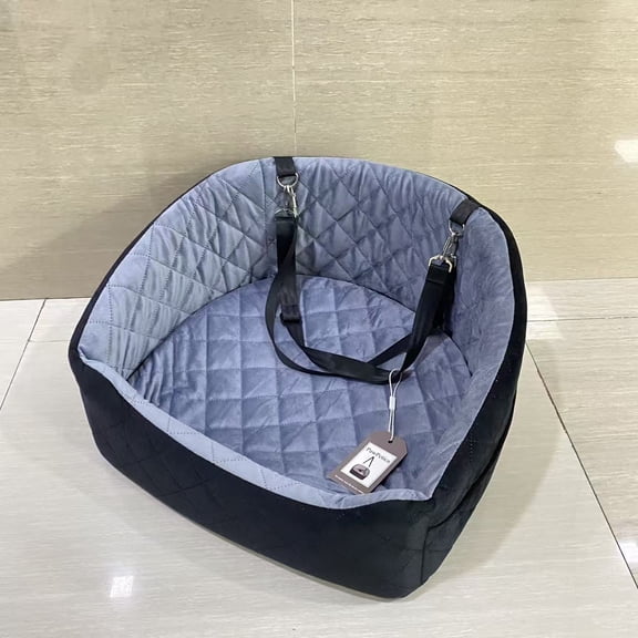 PawPetica Pet safety seats for use in vehicles,Dog Car Seat for Small Dogs,Detachable Washable Dog Booster Seat Under 30lbs (Black/Grey)