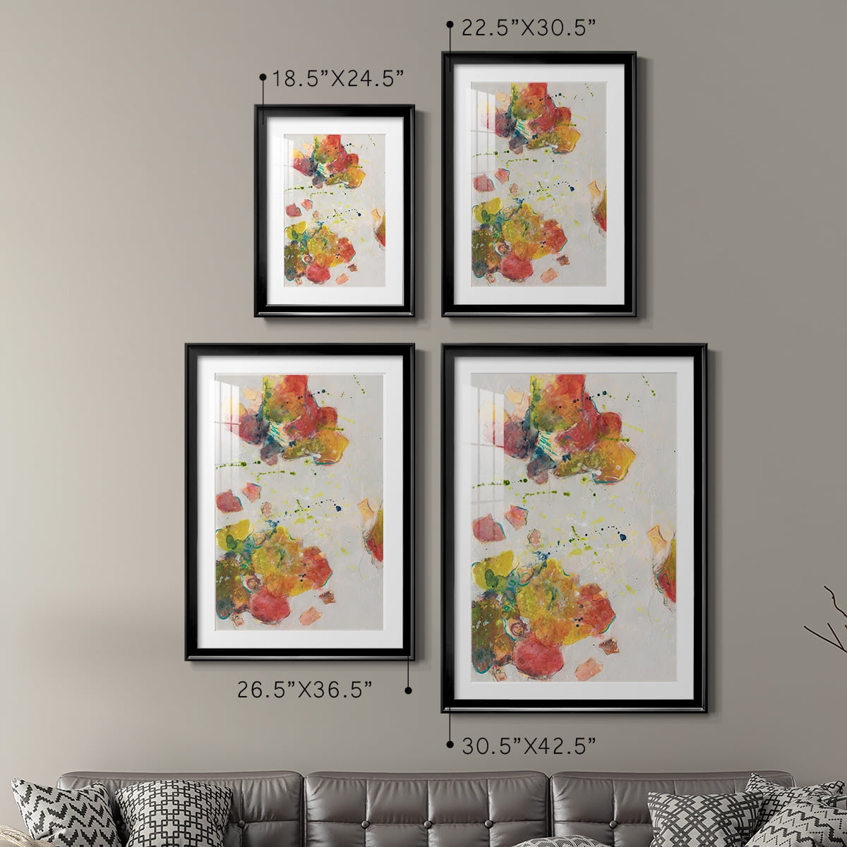 Wexford Home Attracting Love I Premium Framed Print, 22.5" x 30.5" - Ready to Hang, Black (Set of 2)