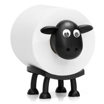Sheep Toilet Roll Holder - Funny Toilet Paper Holder Free Standing Bathroom Set - 3D Printed Black Sheep Loo Roll Holder - Hilarious Tissue Paper Roll Storage - Cute Bathroom Decor