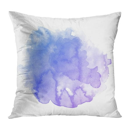 Purple Hand Block (ECCOT Watercolor Watercolour Abstract Colorful Water Color Hand Paint on Purple Splash Brush Block Stain Pillowcase Pillow Cover Cushion Case 20x20)