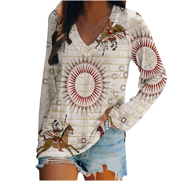 Moda Mujer Camisas casuales de manga larga Primavera Otoño Tops Blusa con cuello en V Pompotops FGAJ13017