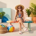 thumbnail image 5 of Cushionaire Orbit Kids Sandals Lightweight Waterproof EVA Slides with Adjustable Buckle Everyday Casual Comfort Girls Sandals, 5 of 21