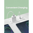 thumbnail image 3 of LEDREM Nightstand with Charging Station & App-Controlled LED Lights, Bed Side Table with 3 Drawers and 1 Open Shelf, Cloud White, 3 of 5