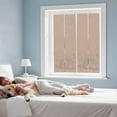 thumbnail image 3 of Warm Beige Window Privacy Film, Solid Color Farmhouse Beige Static Cling UV Sun Blocking Heat Control Window Tint Day and Night, Non-Adhesive Reusable One Way Windows Privacy Cover 17.7''x39.3'', 3 of 7