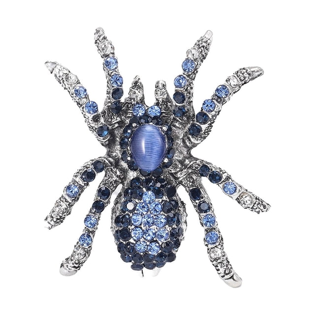 Kcodviy Broche Rétro en Strass Broche à Nœud Haut Broche Pailletée Broche Complète Broche en Vrac Accessoires d'Halloween Personnalité Châle Clip Broche
