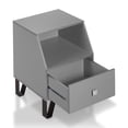 thumbnail image 3 of Furniture of America Clement Contemporary 1-Drawer End Table, Gray, 3 of 6
