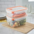 thumbnail image 6 of Sterilite 03221106 8.3 Cup Rectangle Ultra-Seal Food Container, Orange (6 Pack), 6 of 11