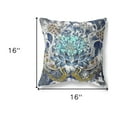 thumbnail image 5 of HomeRoots 417471 5 x 16 x 16 in. Blue & Green Zippered Geometric Indoor & Outdoor Throw Pillow, 5 of 5