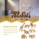 thumbnail image 4 of Bearachild 7 piezas estatuas de animales bosque jungla niño vida silvestre simulada aprendizaje figuritas en miniatura conjunto artesanía decoración Decoración Bearachild HA064298-00, 4 of 6